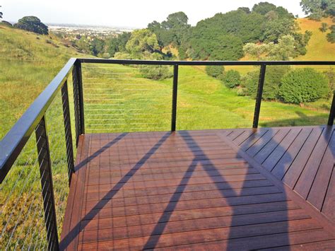 What a view! This is our black aluminum cable railing, fascia mounted, on an elevated deck in ...