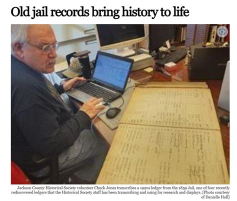 Old jail records bring history to life — JCHS