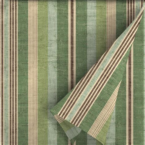 allen + roth 54-in W Green Stripe Outdoor Fabric (By-the-Yard) in the Outdoor Fabric (By-the ...