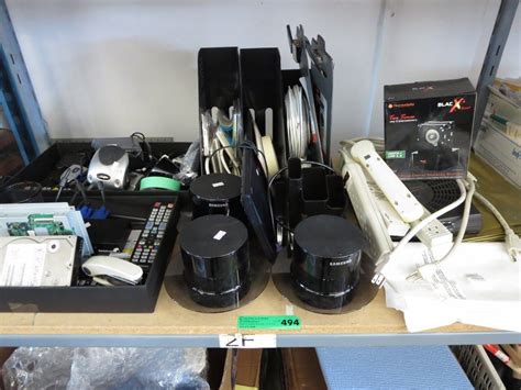 Shelf lot of office & computer accessories