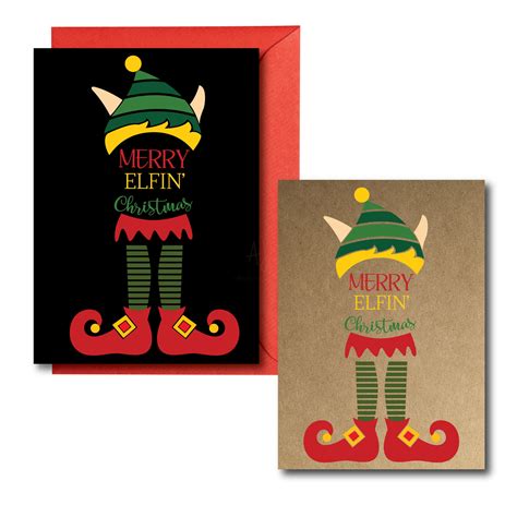 Elf Christmas Cards + Envelopes | Set of 10 - Aesthetic Journeys Designs