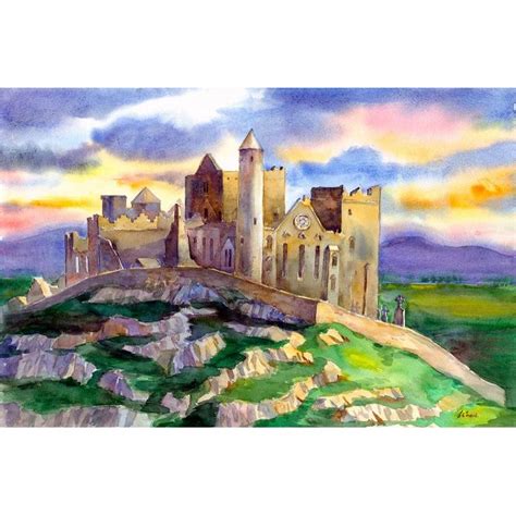 'Rock of Cashel Castle Sunset' Giclee Print ready to frame