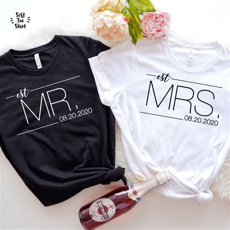 Mr and Mrs Shirts. Just Married Shirt. Honeymoon Shirt. Husband and ...