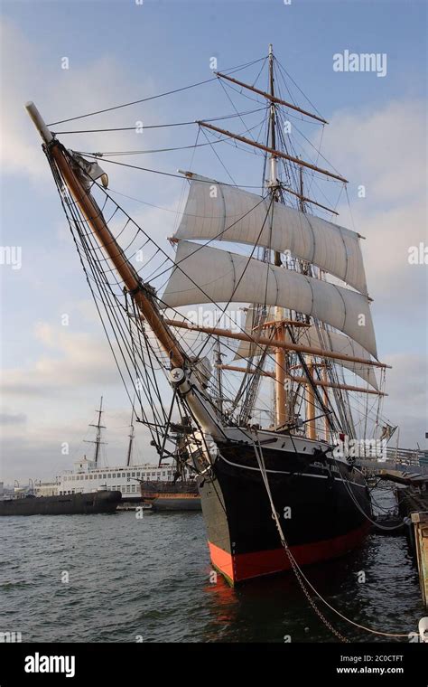 Star of India tall ship museum in San Diego, bowsprit view Stock Photo ...