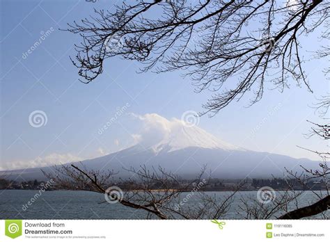 Mount Fuji As Seen from Lake Kawaguchi Stock Image - Image of lake ...