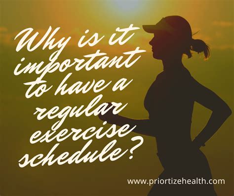 Why is Regular Exercise Schedule Important? Priortize Health