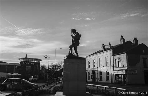 Chorley, Lancashire, England. 17th February 2015. War Memorials, February 2015, Statue Of ...