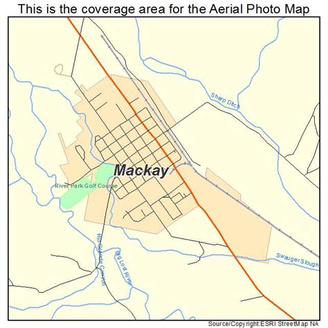 Aerial Photography Map of Mackay, ID Idaho