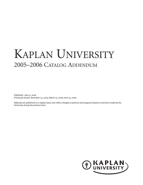 KAPLAN UNIVERSITY