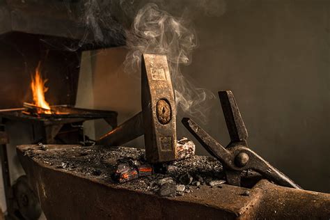 HD wallpaper: brown metal hammer, anvil, forge, fire - Natural ...