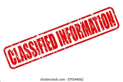 Classified Information Red Stamp Text On Stock Vector (Royalty Free ...