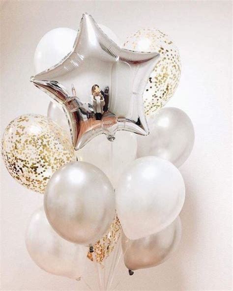 Bộ Bóng Bay Màu Bạc Kim Tuyến Silver Confetti Helium Balloon HLA03 – Party Vui