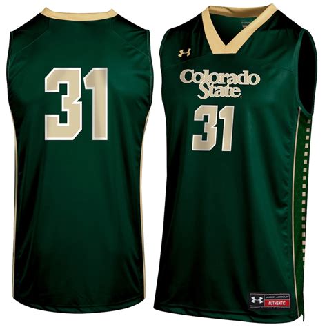 Under Armour No. 31 Colorado State Rams Green Replica Basketball Jersey