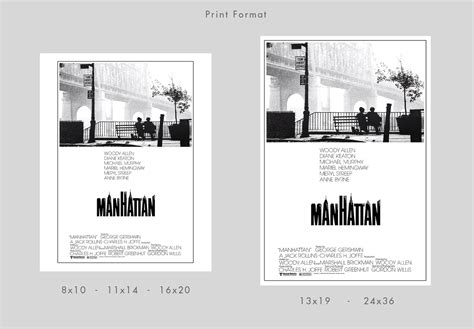 Manhattan Movie Poster Print Redplanetgraphics - Etsy