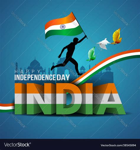 Happy independence day india indian flag Vector Image