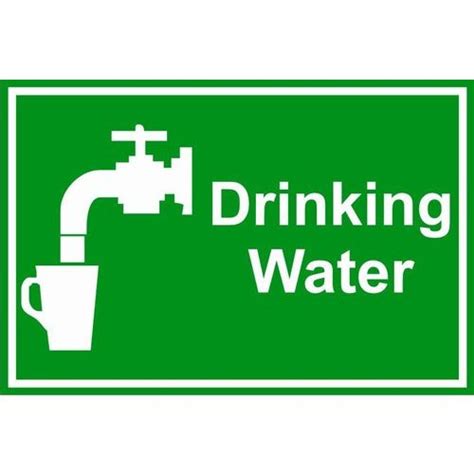 Aluminum Drinking Water Signage Board, Shape: Rectangle, Rs 90 /square ...