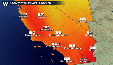 Southern California Weather Forecast - Los Angeles, Orange County - California Weather Map ...