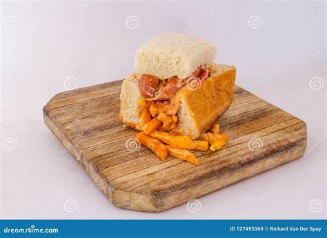 Kota - Traditional South African Township Street Food Stock Image ...