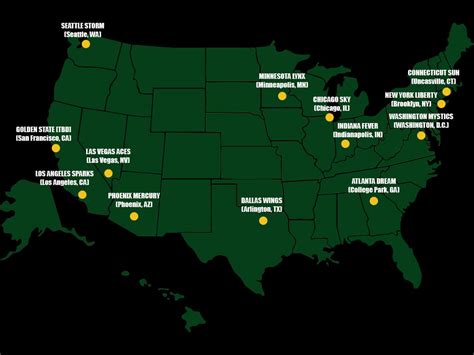 What States are WNBA Teams In? (WNBA Teams Map) 2024