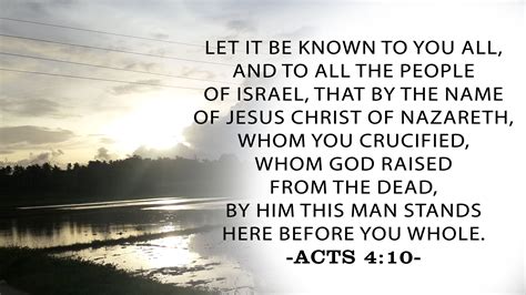 Acts 4:10 | Names of jesus, Names of jesus christ, Memory verse