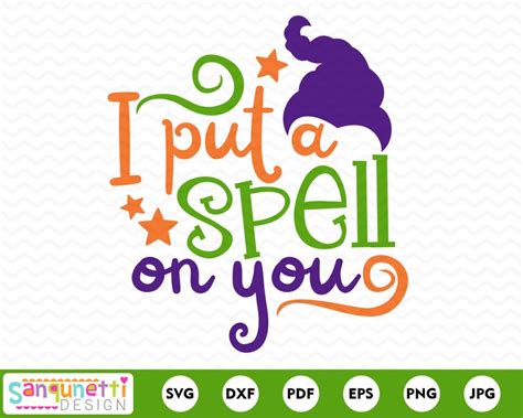 I put a spell on you hocus pocus svg Halloween cut file | Etsy