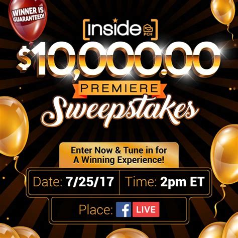 Inside PCH.com ,000.00 Premiere Sweepstakes (No. 10121) | Sweepstakes PIT