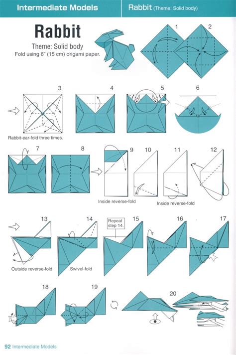 Origami rabbit instructions