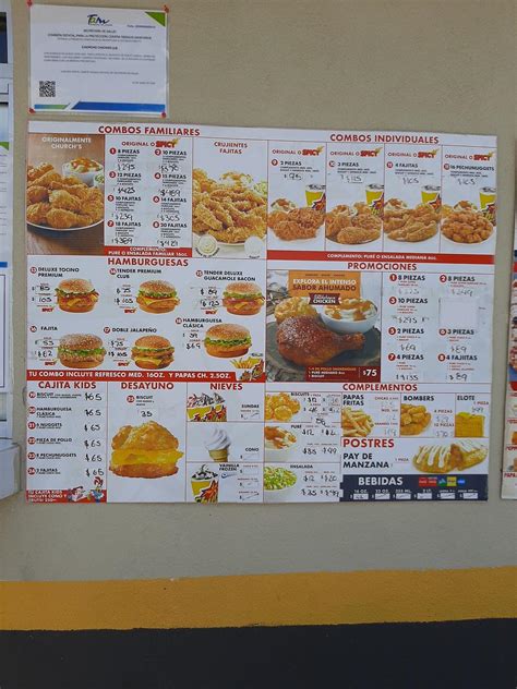 Carta del restaurante Church's Chicken, Nuevo Laredo, C/ Nuevo León 4053