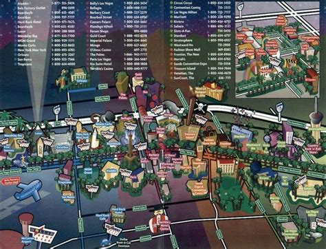 Las Vegas Strip Map - Las Vegas Nv • mappery