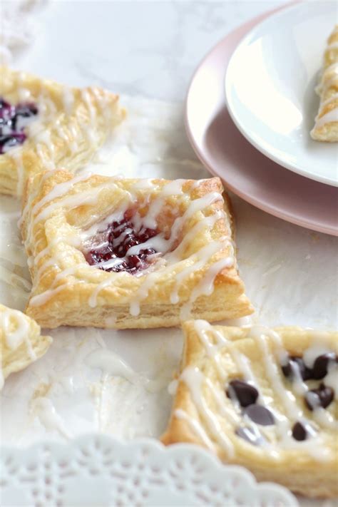 Puff Pastry Cream Cheese Danishes - Chocolate With Grace