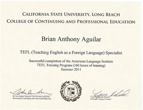 Degree / Certificate - Online English Teacher