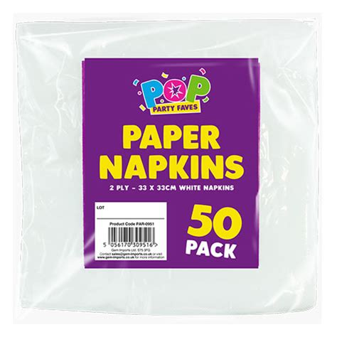 Party Paper Napkins 50 Pack | Wholesale Celebration & Occasion | Wholesale Party Accessories | A ...