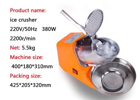 Portable Electric Ice Crusher Commercial Aluminium Alloy Ice Crusher ...