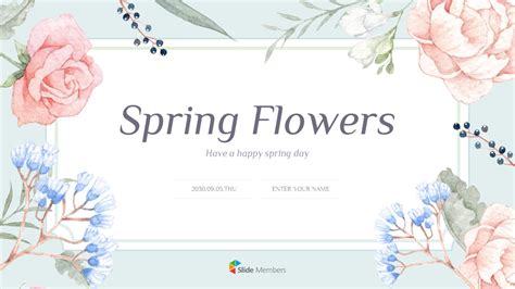 Spring Flowers Design Best Google Slides