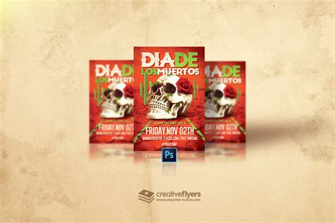 Dia de los Muertos Flyer Template on Behance