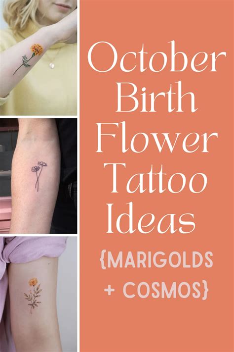 October Birth Flower Tattoo Ideas {Marigolds + Cosmos} - TattooGlee ...