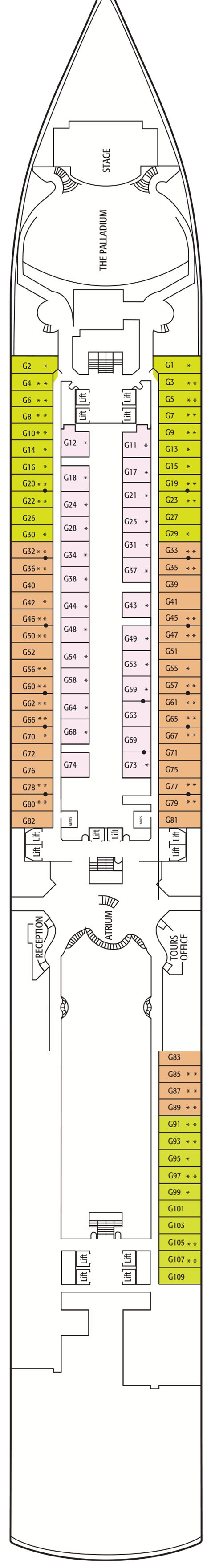 Arcadia Deck Plans - Cruiseline.com