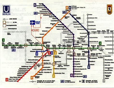 Transit Maps: Historical Map: West Berlin U-Bahn Map, 1977