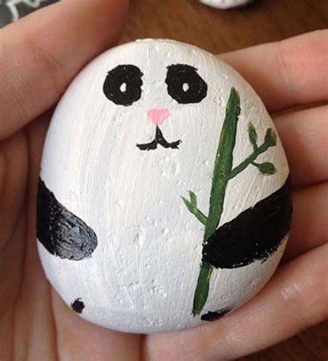 Panda 💜 | Painted rocks diy, Rock painting designs, Rock painting ideas easy