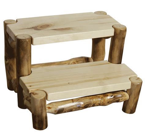 Bed Steps - Rustic Log Furniture of Utah