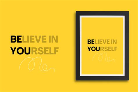 Believe in Yourself: Motivational Quote Graphic by SillkkArt · Creative ...