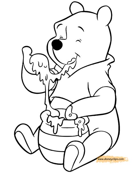 Pooh Honey Pot Coloring Pages