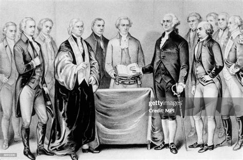 The inauguration of George Washington as the first President of the ...