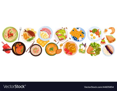 Cartoon isolated cereal breakfast with fruit Vector Image