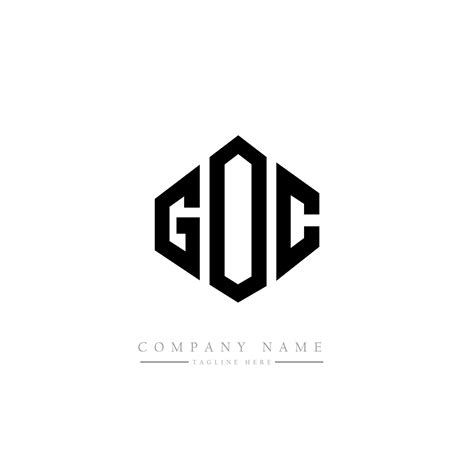 GOC letter logo design with polygon shape. GOC polygon and cube shape ...