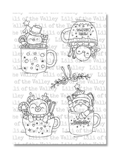 Christmas Mugs - A5 Stamp Set