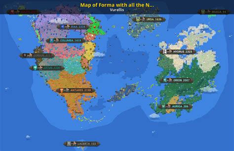 Map of Forma with all the Nations! [WorldBox] [Mods]