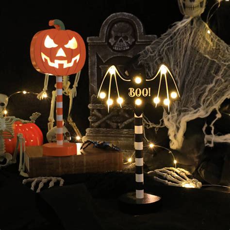 Halloween Detachable Decorative Lamp - Wood - Pumpkin - Skull - ApolloBox