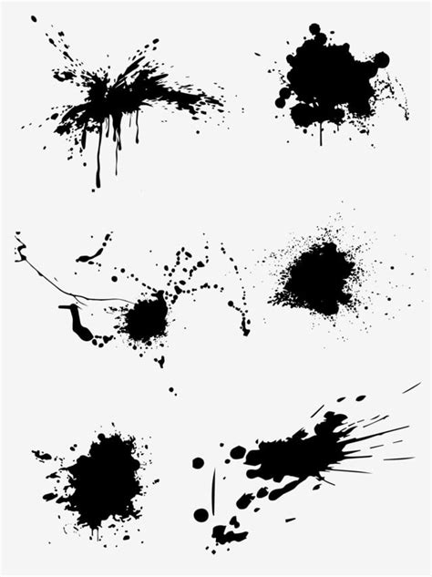 Ink Splatters Vector Hd Images, Ink Splatter Style Graphic Calligraphic ...