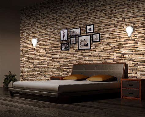 PVC Plastic Wall Panels 3D Decorative Tiles Cladding - Natural Stone Slate (Pack 16 pcs/7.84 sqm ...